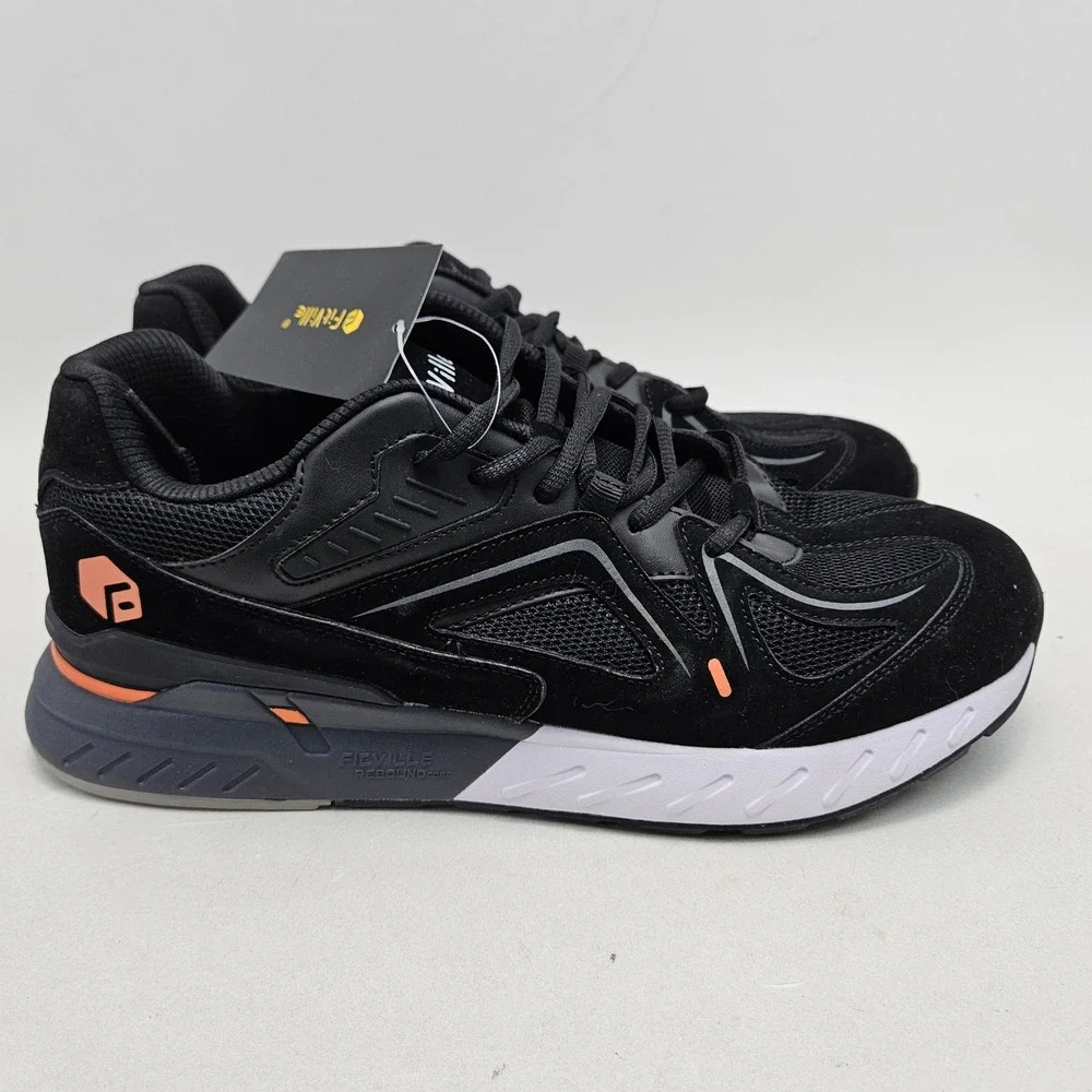 FitVille Rebound Core Mens 11W Black Walking Sneakers TW-RCV120230905M NWT Wide